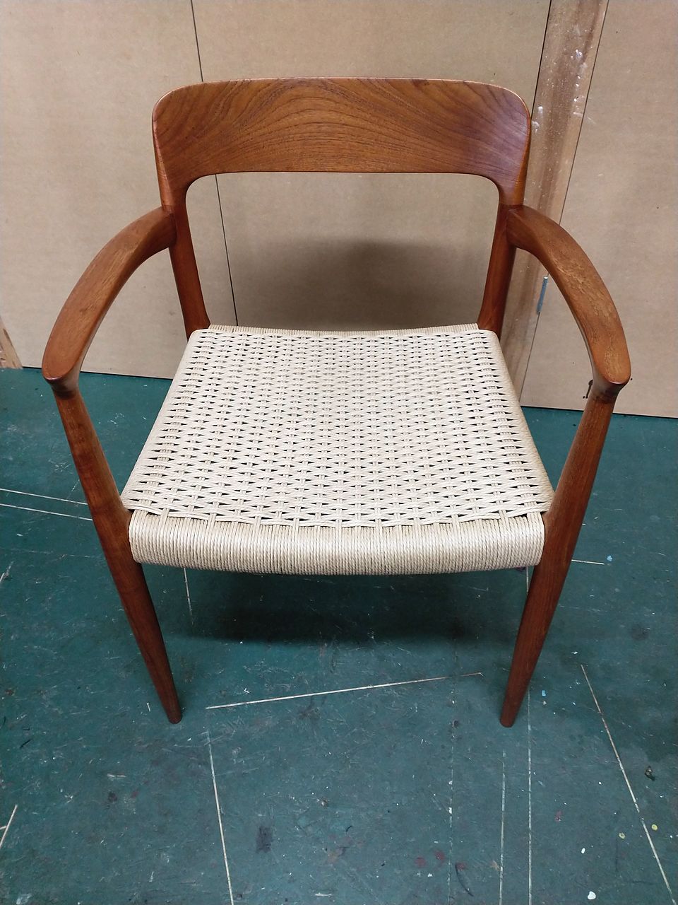 Armchair with a cord seat, after